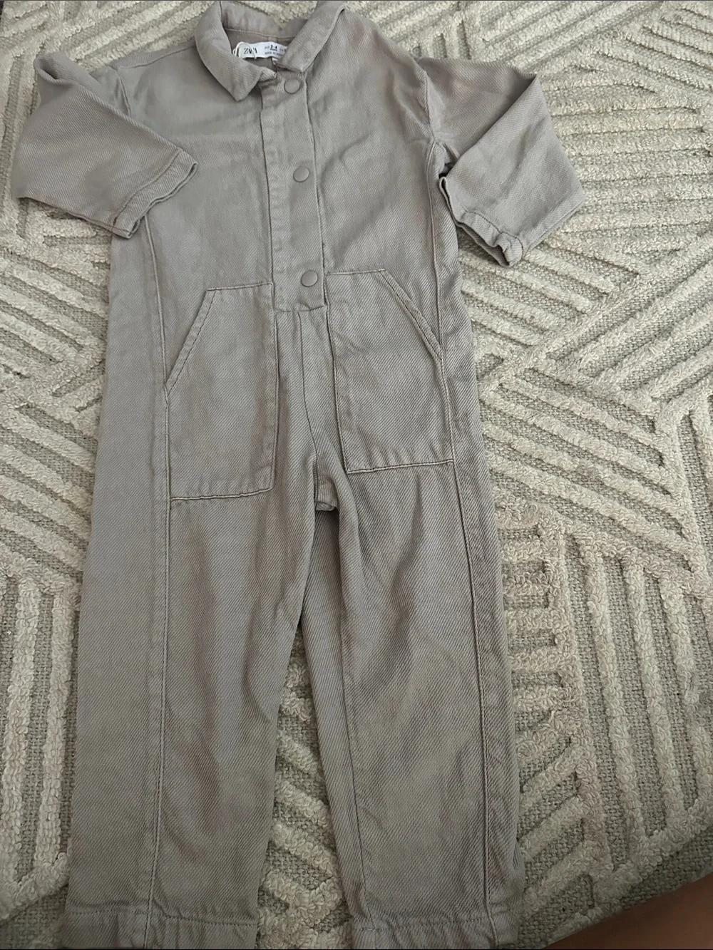 Zara Neutral Beige Kids One-Piece Bodysuit